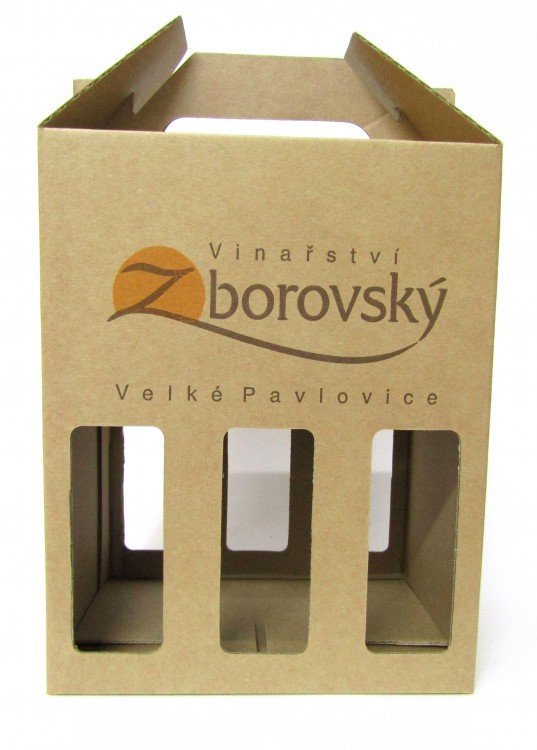 Krabička na víno 0152 x 0102 x 0190 3BHV na 6 ks lahviček 0,187l