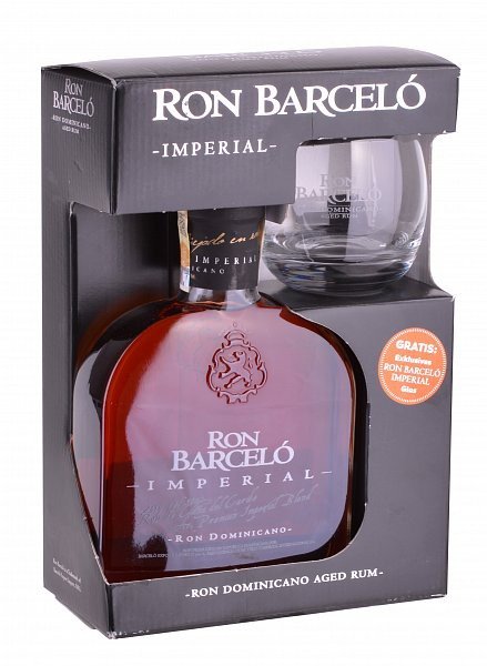 Ron Barceló Imperial 38%, 0,7 l + 2 skleničky - Whisky, destiláty, likéry Rum