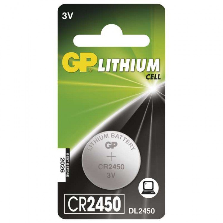 Baterie lithiová knoflíková B15851 GP CR2450 (balení 1 ks)