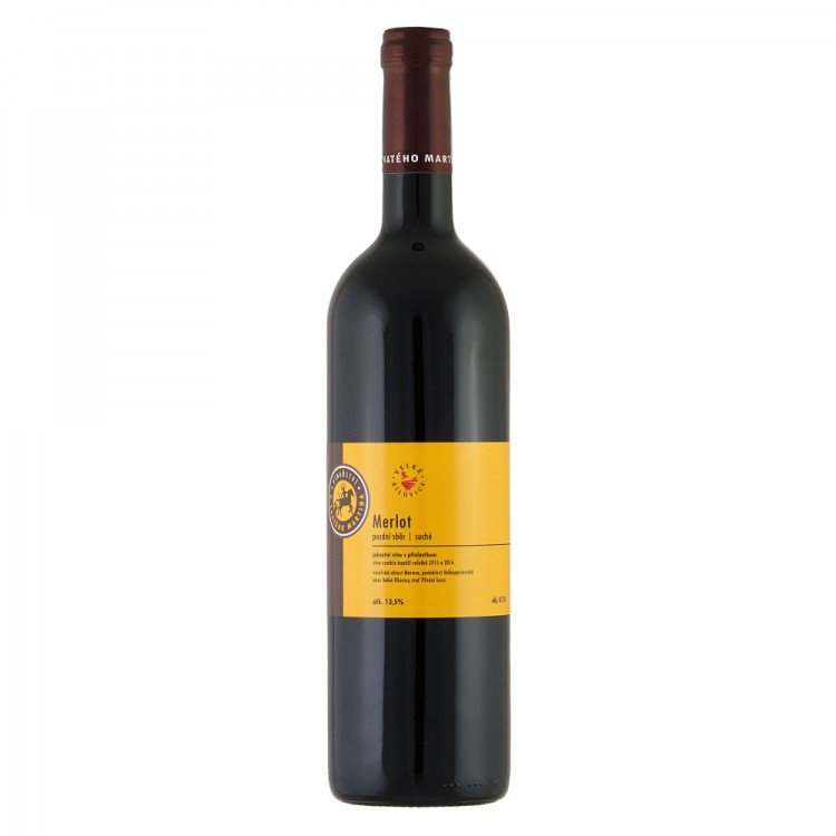 Víno Merlot 2016 PS suché č. š. 16/09 Víno Merlot 2016 PS suché č. š. 16/09 - Víno tiché Tiché Červené