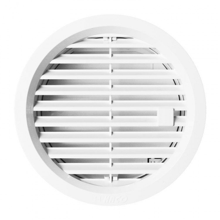 Mřížka větrací kruhová uzavíratelná 125 mm bílá - Vybavení pro dům a domácnost Stavební prvky Mřížky větrací