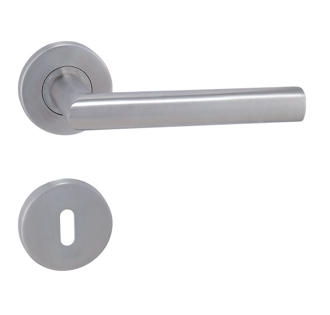 Kování rozetové FAVORIT-R na klíč 002 EPR BN broušený nerez - Kliky, okenní a dveřní kování, panty Kování dveřní Kování dveřní mezip. hliník, bez PÚ