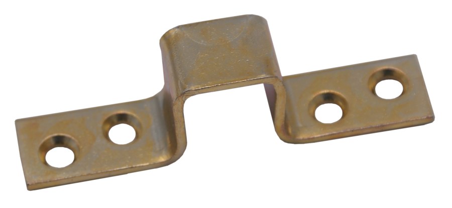 Skoba okenní 20 mm, zinek žlutý - Kliky, okenní a dveřní kování, panty Kování okenní Obrtlíky, skoby, okenní přísl.