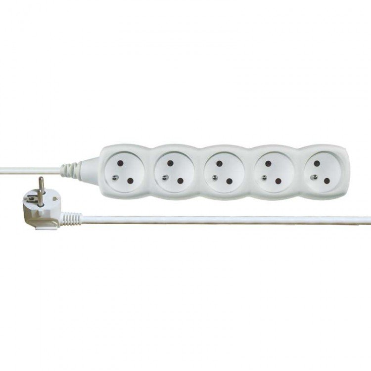 Kabel prodlužovací 5 m, 5 zásuvek vč. RP (EMP0515) - Vybavení pro dům a domácnost Svítilny, žárovky, elektrické přísl.