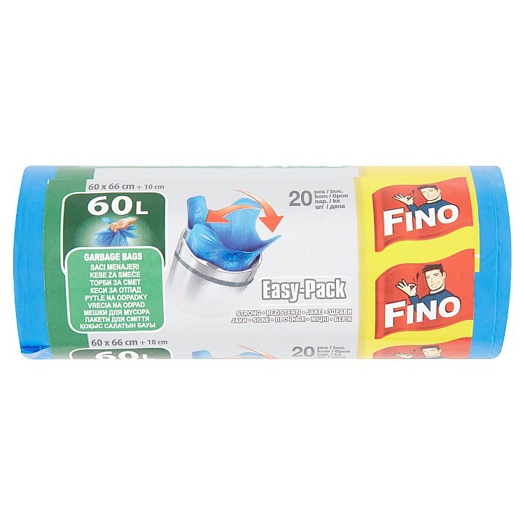 Pytle na odpadky FINO GARBAGE BAGS EASY PACK 60 l 20 ks (PYFIN93114)