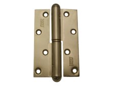 Závěs dveřní 120 P rovný kompletní závěs, pravý, pomosaz lesklá