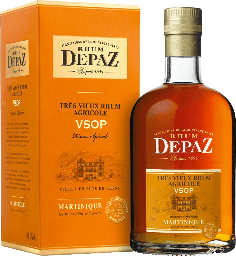 Depaz Tres Vieux VSOP 0,7 l, 45% - Whisky, destiláty, likéry Rum