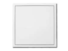 Dvířka revizní 200 x 200 mm kovová s tlačným zámkem bílá