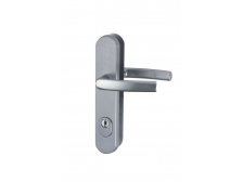 Kování bezpečnostní R.111.ZA.90.F9.TB3, klika/klika, na vložku, s překrytím, 90 mm, imitace nerezu