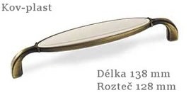 Úchytka č.14017 1973-138 ZN31A78 staromosaz brinýr