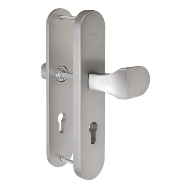 Kování bezpečnostní FAB BK305 klika/madlo 90 mm vložka hliník - Kliky, okenní a dveřní kování, panty Kování dveřní Kování dveřní bezpečnostní