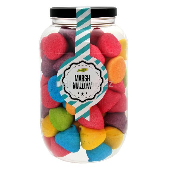 Bonbony pěnové marshmallows v barvách duhy 780 g  Woogie