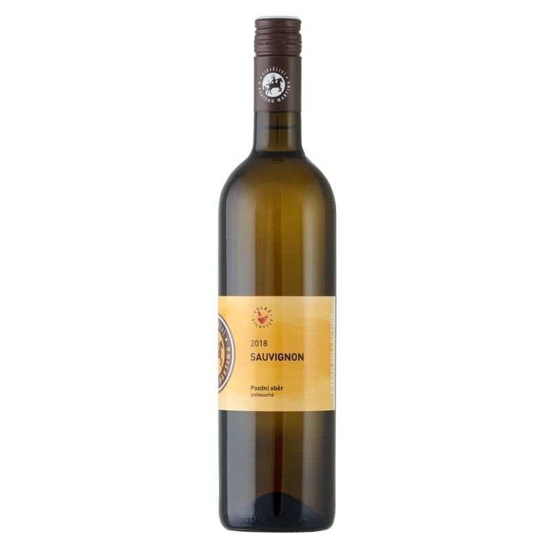 Víno Sauvignon 2018 PS polosuché č.š.10/18alk.11,5% ,07l - Víno tiché Tiché Bílé
