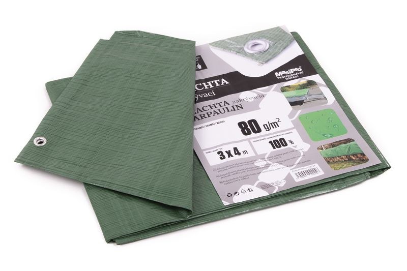 Plachta zakrývací 3 x 4 m 80 g zelená