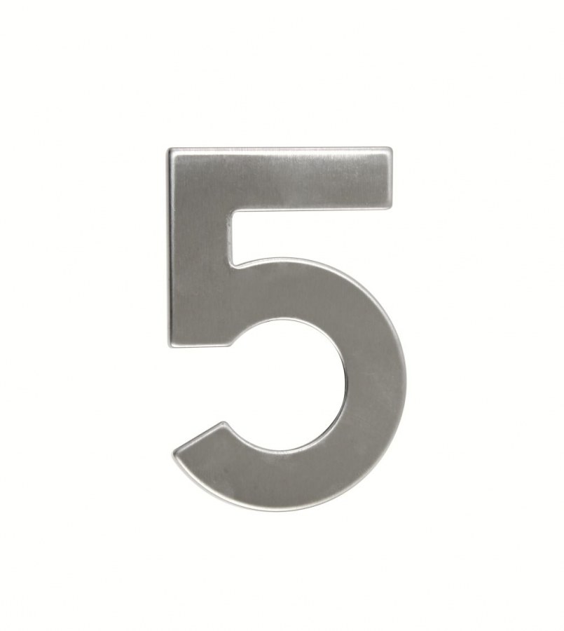 Číslice domovní RN.95L.5.N, ploché 2D, nerez v.95 mm Číslice domovní RN.95L.5.N, ploché 2D, nerez v.95 mm - Kliky, okenní a dveřní kování, panty Kování domovní a doplňky Číslice, písmena
