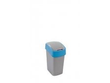 Koš odpadkový 9 l, šedostříbrný/modrý Curver® Flip Bin 2211246
