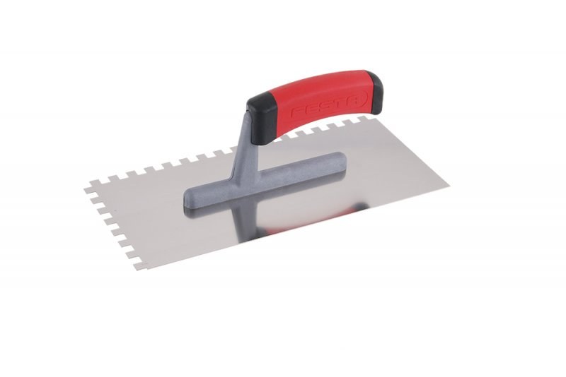 Hladítko 280 x 30 mm zub e8 nerez gumová ručka FESTA - Zednické nářadí, zahrada, nádoby Nářadí a pomůcky zednické Hladítka, přísl.