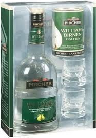 Pircher Williams 40%, 0,7 l dárkové balení s hruškovým kompotem - Whisky, destiláty, likéry Pálenka