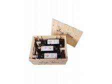 Bedna dřevěná americká SING WINE dárková - plná (6 lahví vína)