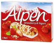 Alpen tyčinky Jahody a jogurt 5 x 29 g Alpen tyčinky Jahody a jogurt 5 x 29 g - Delikatesy, dárky Delikatesy