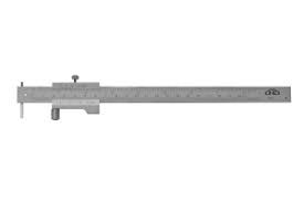 Měřítko posuvné (posuvka) rýsovací 200/40 mm, s vyměnitelnou jehlou, přesnost 0,1 mm  INOX