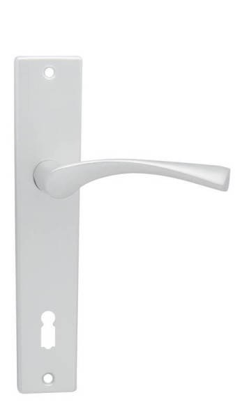 Kování interiérové GIUSSY klika/klika 72 mm klíč stříbrný elox F1