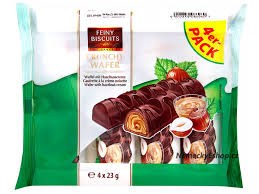 Oplatka s lískooříškovým krémem 4 x 23 g Oplatka s lískooříškovým krémem 4 x 23 g - Delikatesy, dárky Čokolády, bonbony, sladkosti
