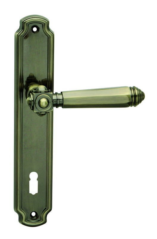 Kování interiérové ATLANTIS klika/klika 72 mm klíč bronz česaný OFS (C ATL7KBC) - Kliky, okenní a dveřní kování, panty Kování dveřní Kování dveřní mezip. bronz, čni