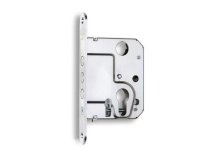 Zámek zadlabací 2834 závorový s trny vložka 80 backset (dorn) 50 mm čelo 22 mm bílý zinek