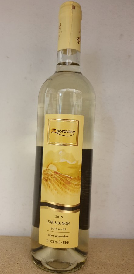 Víno Sauvignon 2019 PS polosuché, 0,75 l č. š. 2919 alk.12,5% č.j.9I1-20/29 - Víno tiché Tiché Bílé