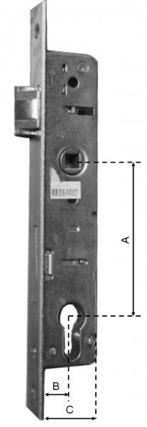 Zámek zadlabací ZM 90/35 na vložku dorn 18 mm - Vložky,zámky,klíče,frézky Zámky zadlabací, přísl. Zámky zadlabací dveřní