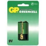 Baterie zinkovaná B1250 - GP GREENCELL 6F22 9V 1 SH (balení 10x) - Vybavení pro dům a domácnost Baterie - monočlánky, příslušenství