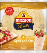 Placky Wraps špaldovo - ovesné 245 g 4 ks - Delikatesy, dárky Ostatní delikatesy