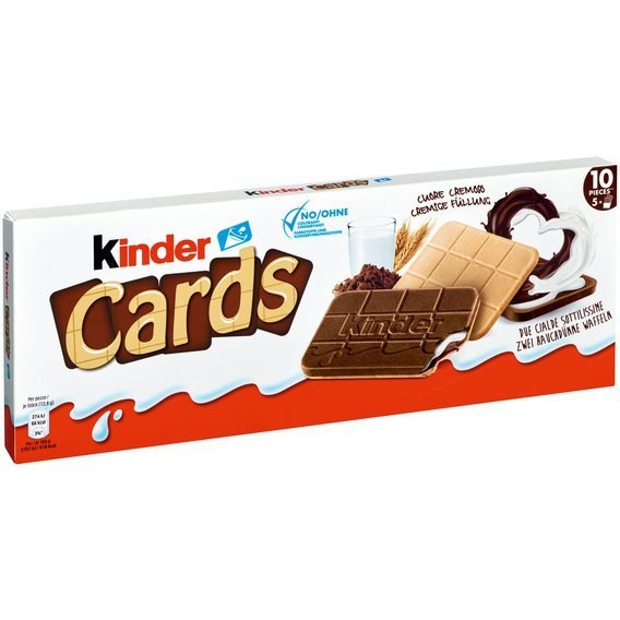 Kinder Cards-křupavé oplatky s krémem (5ks) 128 g - Delikatesy, dárky Delikatesy