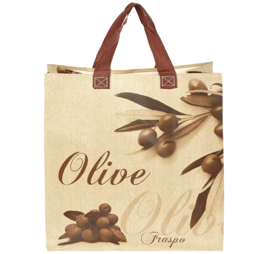Taška nákupní - Olivy hnědá, ekologická, Natural