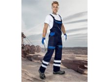 Kalhoty reflexní s laclem COOL TREND tmavě modré-světle modré vel. 58