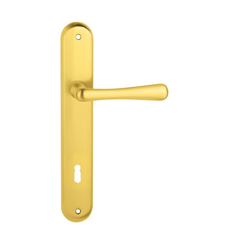 Kování interiérové ELEGANT BA 1220 klika/klika 90 mm klíč matná mosaz A-SAT DOPRODEJ - Kliky, okenní a dveřní kování, panty Kování dveřní Kování dveřní mezip. mosaz, titan, zir