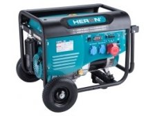 Elektrocentrála benzínová 15HP/6,8kW (400V), 5,5kW (230V), podvozek