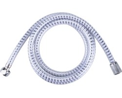 Hadice sprchová stříbrný pruh 180 cm PVC