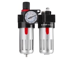 Regulátor tlaku s filtrem. manometrem a mlhovým přimazávačem oleje, 90 ml