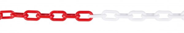 Řetěz plastový 5,5 mmx25 m červeno-bílý - Zavírače, zvedací a vázací technika Zdvihací zařízení Lana, řetězy, napínáky