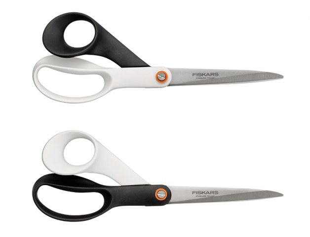 Nůžky univerzální 21 cm, černobílé FISKARS - Vybavení pro dům a domácnost Nůžky Nůžky na papír, univerzální