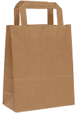 Taška papírová hnědá 260 x 170 x 250 mm ploché ucho Taška papírová hnědá 260 x 170 x 250 mm ploché ucho - Vybavení pro dům a domácnost Doplňky a pomůcky kuchyňské, bytové