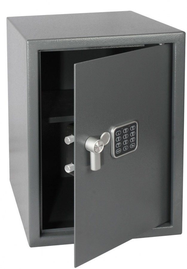 Sejf ocelový s elektronickým zámkem RS.50.EDK, šedý - Vybavení pro dům a domácnost Schránky, pokladny, skříňky Pokladny, trezory