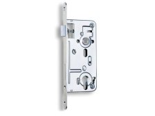 Zámek zadlabací 24027 C vložka 90/80 backset (dorn) 50 mm čelo 18 mm P-L bílý zinek