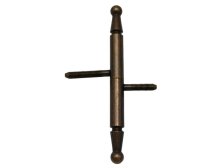 Závěs dveřní 15 x 100 UR01 kompletní závěs, pravo-levý, stará mosaz