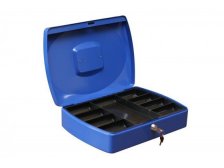 Pokladnička ocelová TS.0110.C modrá, 330 x 235 x 90 mm, (RJ08250008)