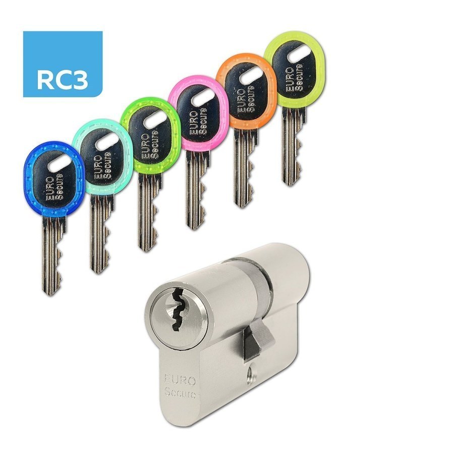 Vložka bezpečnostní EURO SECURE ES.40/40.nikl BT3 + rozlišovače - Vložky,zámky,klíče,frézky Vložky cylindrické Vložky bezpečnostní