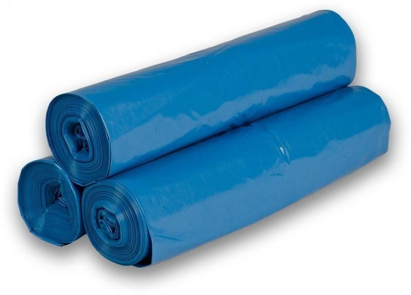 Pytel LDPE 700x1100 mm, 120l, 50 my, modrý, role=25ks, 10 kg, recyklát