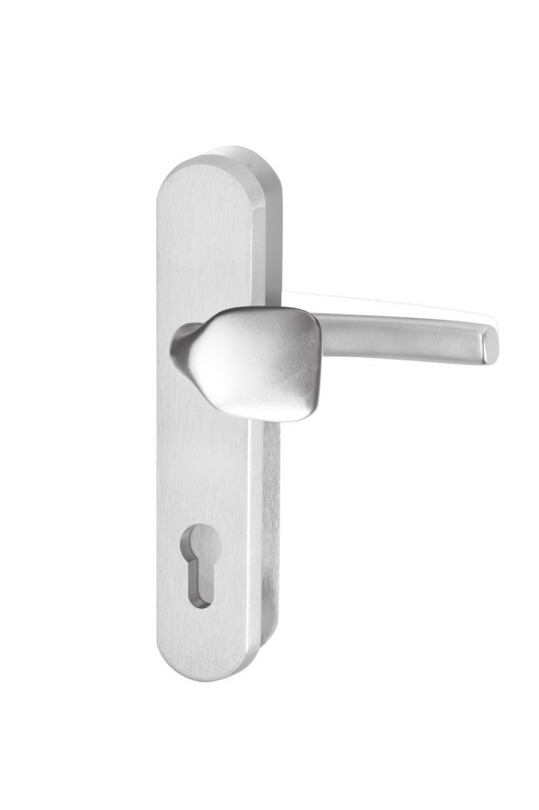 Kování bezpečnostní R.101.PZ.92.F1.TB3, madlo/klika, na vložku, bez překrytí, 92 mm, stříbrný elox - Kliky, okenní a dveřní kování, panty Kování dveřní Kování dveřní bezpečnostní
